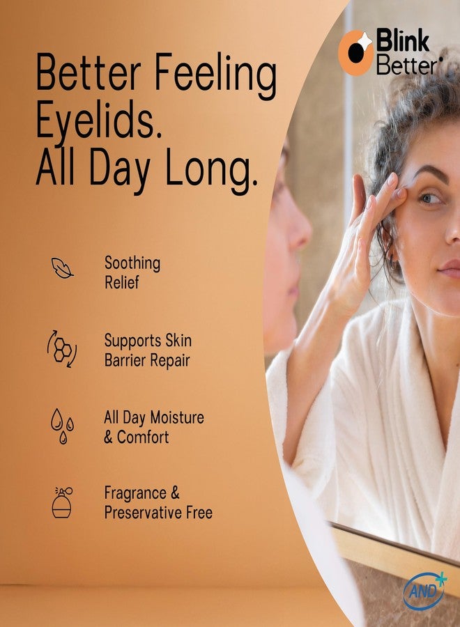 BlinkBetter® Restore Eyelid Cream – 3% Oat Extract & Ceramide Complex – Soothing Hydration & Barrier Support for Dry, Itchy, Red, Sensitive, or Flaky Skin Around the Eyes – All-Day Use – 1oz - Image 3